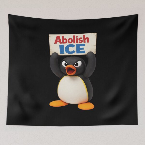 Item preview, Abolish ICE Penguin Protestor designed and sold by itsmebecca.