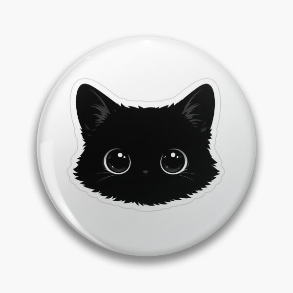 Item preview, Cute Black Cat Kawaii Face designed and sold by BlobyDesigne.