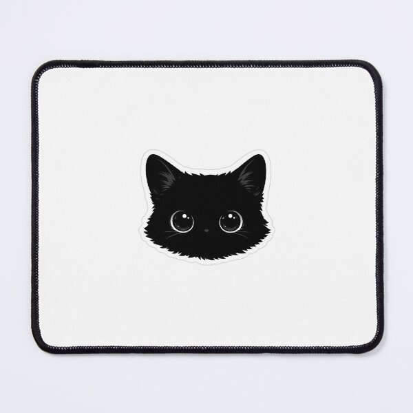 Item preview, Cute Black Cat Kawaii Face designed and sold by BlobyDesigne.