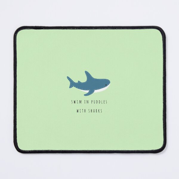Item preview, Blahaj, Swim In Puddles With Sharks - Seaside - Bears in Trees, Green designed and sold by zinesbyscout.