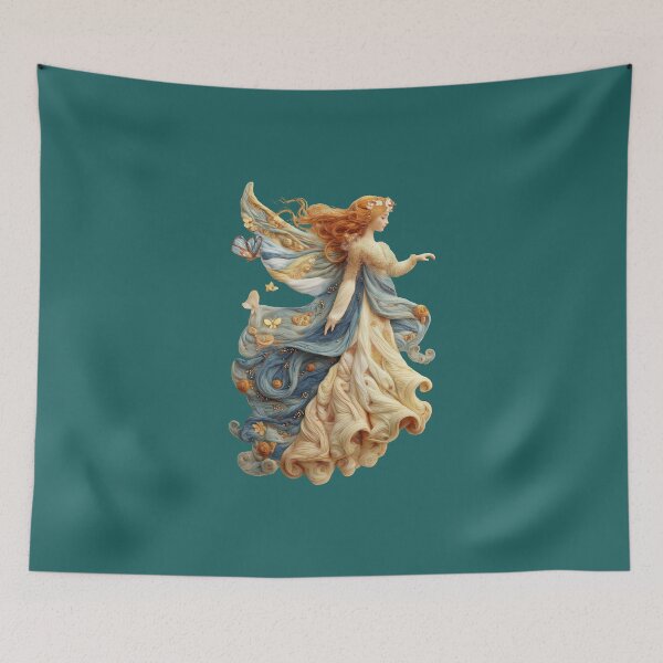 Item preview, Ethereal Butterfly Angel - Soft Pastel Fantasy Art designed and sold by Rocky Mountain Artistry.
