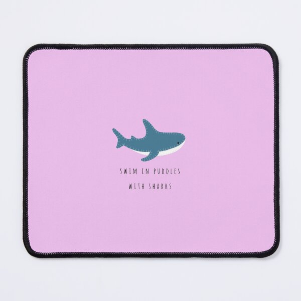 Item preview, Blahaj, Swim In Puddles With Sharks - Seaside - Bears in Trees, Pink designed and sold by zinesbyscout.