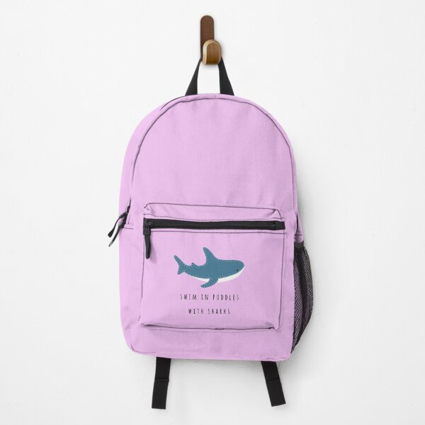 Item preview, Blahaj, Swim In Puddles With Sharks - Seaside - Bears in Trees, Pink designed and sold by zinesbyscout.
