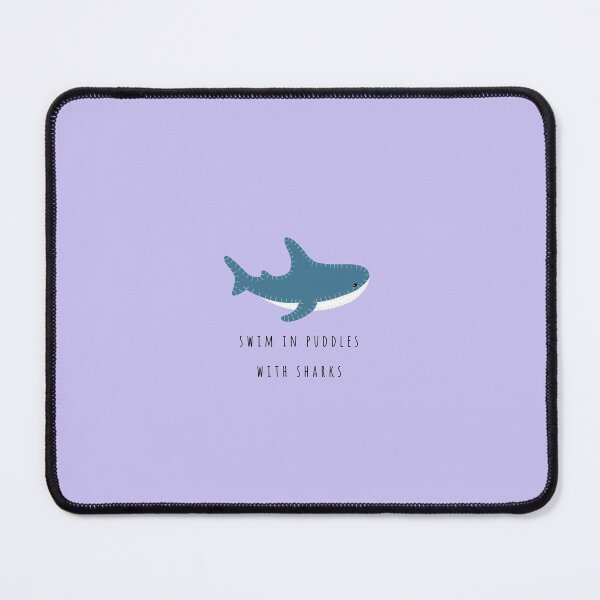 Item preview, Blahaj, Swim In Puddles With Sharks - Seaside - Bears in Trees, Purple designed and sold by zinesbyscout.