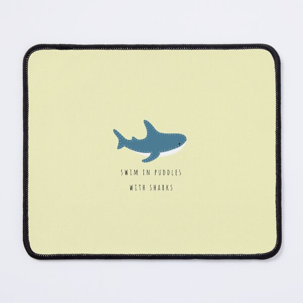 Item preview, Blahaj, Swim In Puddles With Sharks - Seaside - Bears in Trees, Yellow designed and sold by zinesbyscout.
