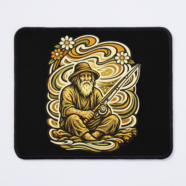 Item preview, Zen Fisherman Vintage Fishing Illustration designed and sold by EimSol.