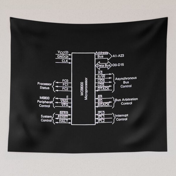 Item preview, Motorola 68000 processor logic diagram - white designed and sold by Jagaroth.