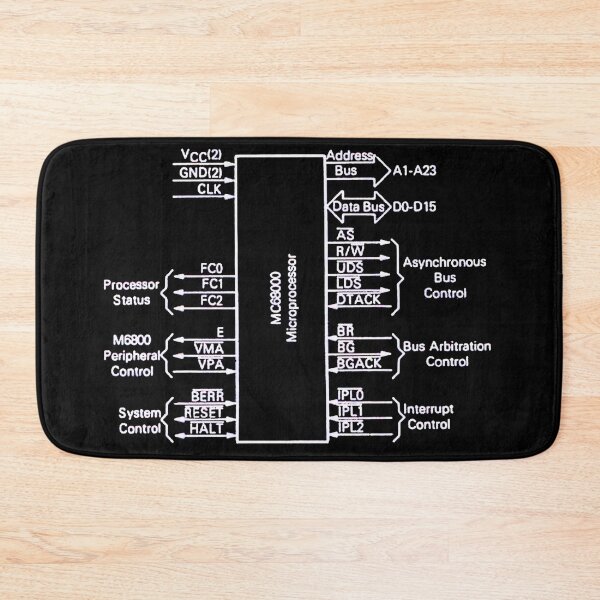 Item preview, Motorola 68000 processor logic diagram - white designed and sold by Jagaroth.