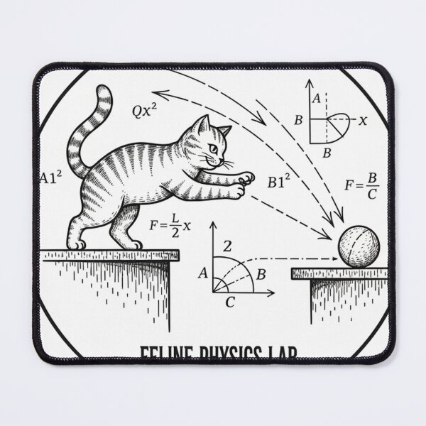 Item preview, Feline Physics Lab – Vintage Cat Science Design designed and sold by Pollock.