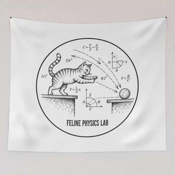 Item preview, Feline Physics Lab – Vintage Cat Science Design designed and sold by Pollock.