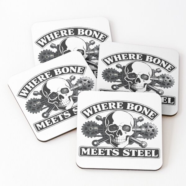 Item preview, Where Bone Meets Steel Skull designed and sold by AdrianoMartinez.