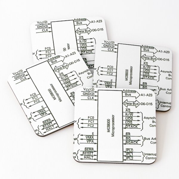 Item preview, Motorola 68000 processor logic diagram - black designed and sold by Jagaroth.