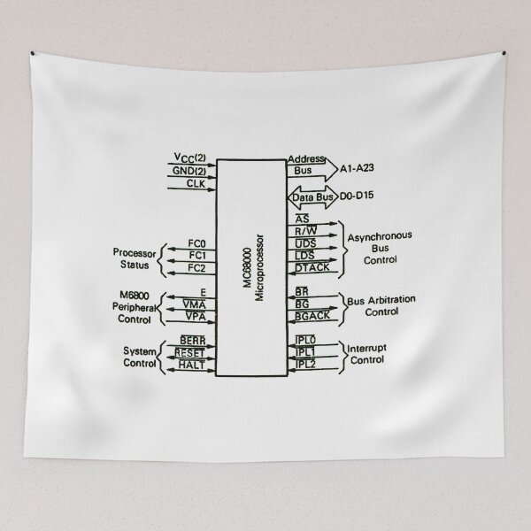 Item preview, Motorola 68000 processor logic diagram - black designed and sold by Jagaroth.