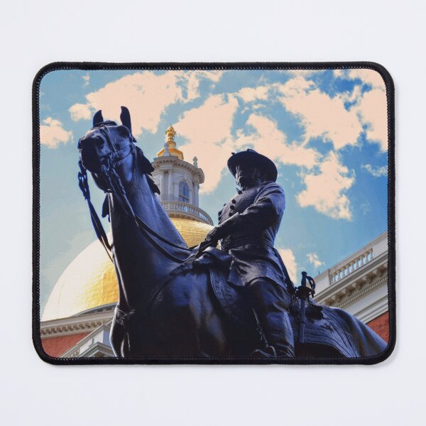Item preview, General Hooker Statue & Massachusetts State House – Boston Landmark Photography designed and sold by BlueRidgeBazaar.