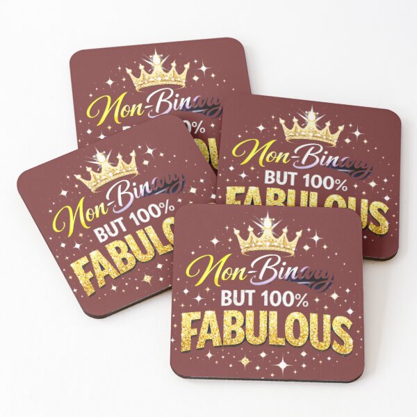Item preview, Non-Binary But 100% Fabulous Golden Crown Design designed and sold by rainbowgremlin.