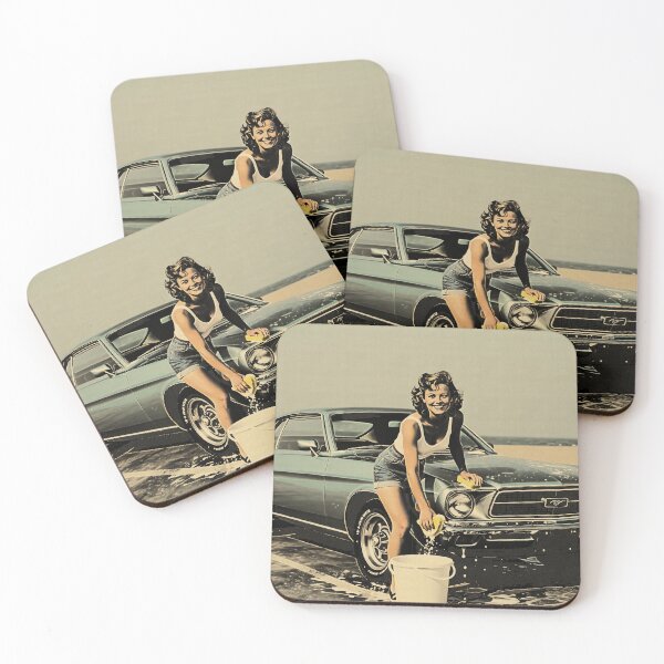 Item preview, Vintage Beach Car Wash Pin-Up designed and sold by SteadyRolling.