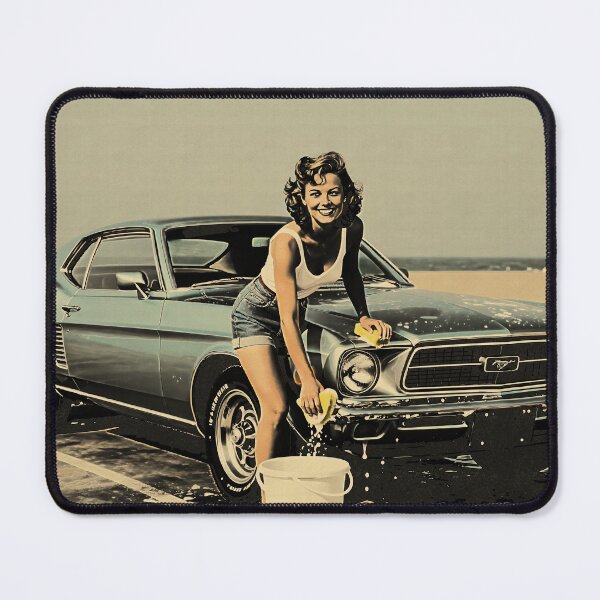 Item preview, Vintage Beach Car Wash Pin-Up designed and sold by SteadyRolling.