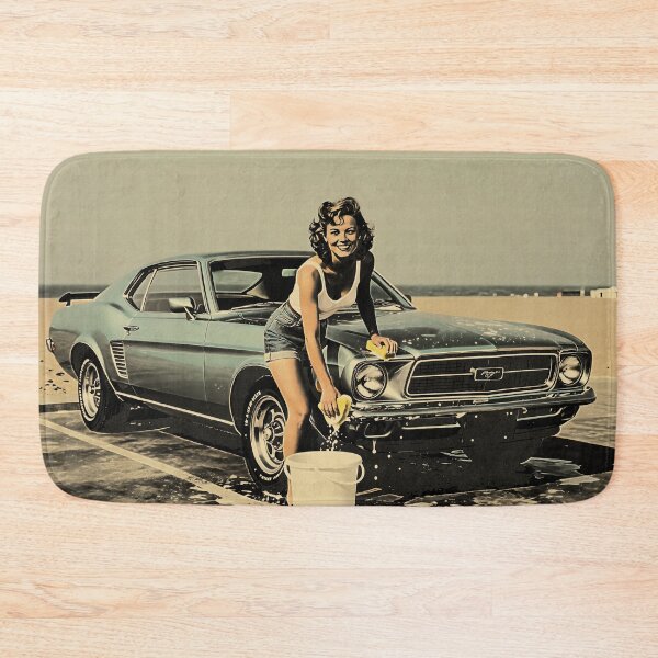 Item preview, Vintage Beach Car Wash Pin-Up designed and sold by SteadyRolling.