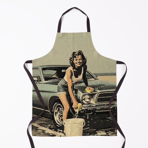 Item preview, Vintage Beach Car Wash Pin-Up designed and sold by SteadyRolling.