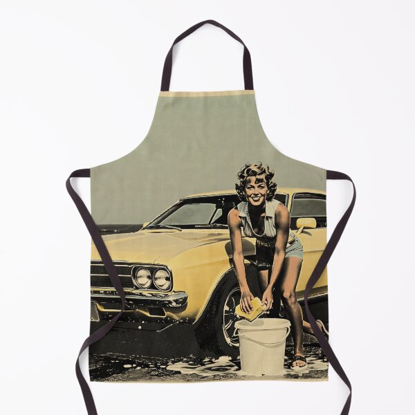 Item preview, Vintage Pin-Up Car Wash Postcard designed and sold by SteadyRolling.
