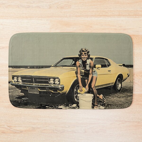Item preview, Vintage Pin-Up Car Wash Postcard designed and sold by SteadyRolling.