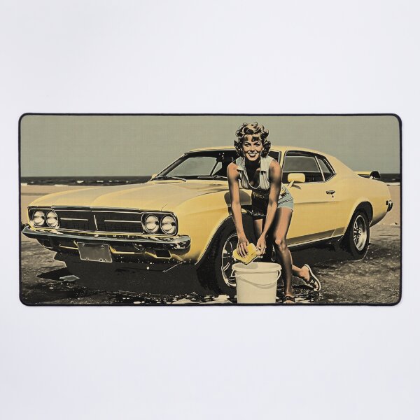 Item preview, Vintage Pin-Up Car Wash Postcard designed and sold by SteadyRolling.