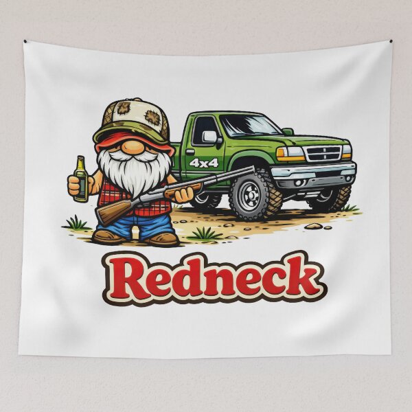 Item preview, Redneck Gnome with Shotgun & 4x4 Truck designed and sold by Moriarty's Digital Visions.