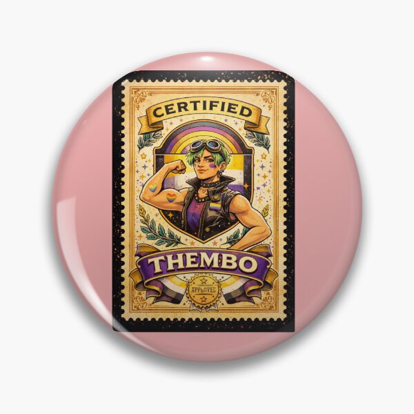 Item preview, Vintage Certified Thembo Non-Binary Pride Stamp Aesthetic designed and sold by rainbowgremlin.