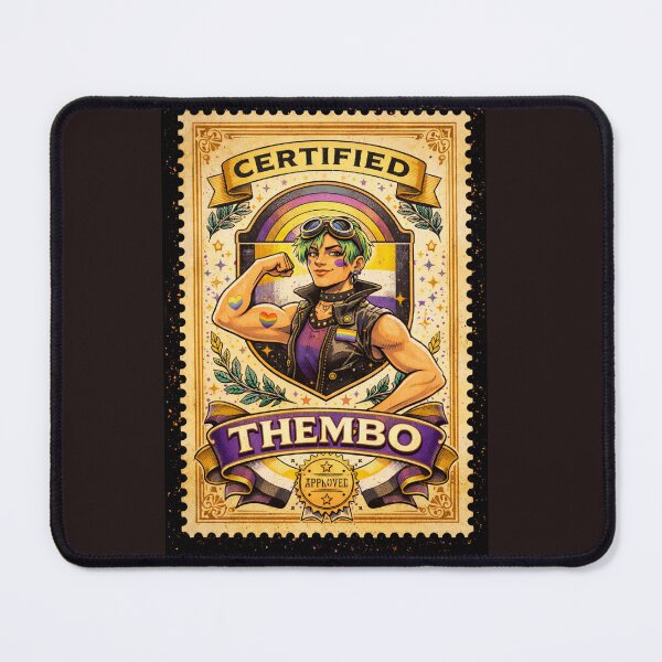 Item preview, Vintage Certified Thembo Non-Binary Pride Stamp Aesthetic designed and sold by rainbowgremlin.