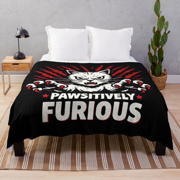 Item preview, Pawsitively Furious Angry Cat Illustration – Funny Cat Humor Design designed and sold by MariDonna.