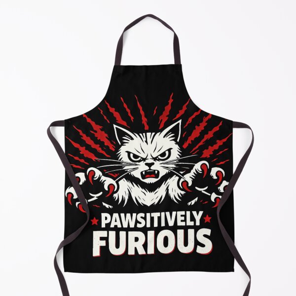 Item preview, Pawsitively Furious Angry Cat Illustration – Funny Cat Humor Design designed and sold by MariDonna.