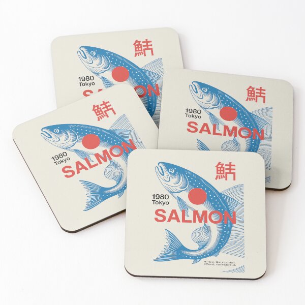 Item preview, Tokyo 1980 Salmon – Japanese Fish Market Poster | Vintage Seafood Art Print designed and sold by paulo silveira.