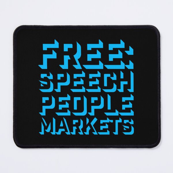 Item preview, Free Speech Markets People Libertarian Freedom designed and sold by shirt-o-mat.