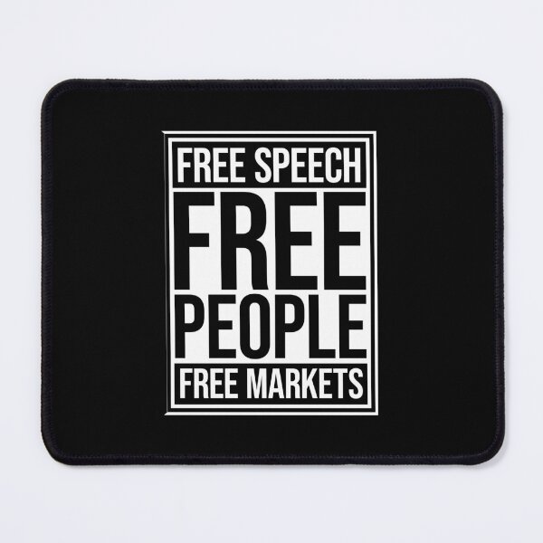 Item preview, Free Speech Markets People Libertarian Freedom designed and sold by shirt-o-mat.