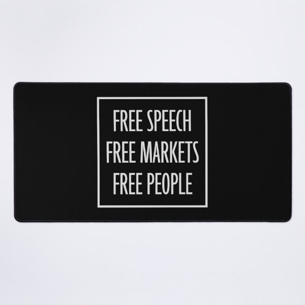 Item preview, Free Speech Markets People Libertarian Freedom designed and sold by shirt-o-mat.