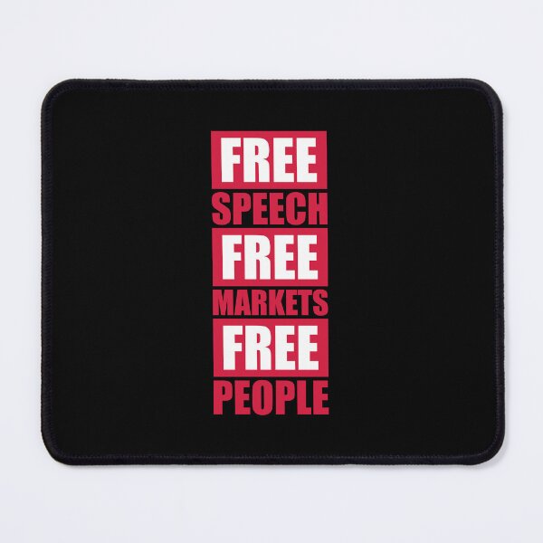 Item preview, Free Speech Markets People Libertarian Freedom designed and sold by shirt-o-mat.