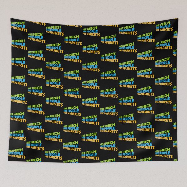 Item preview, Free Speech Markets People Libertarian Freedom designed and sold by shirt-o-mat.