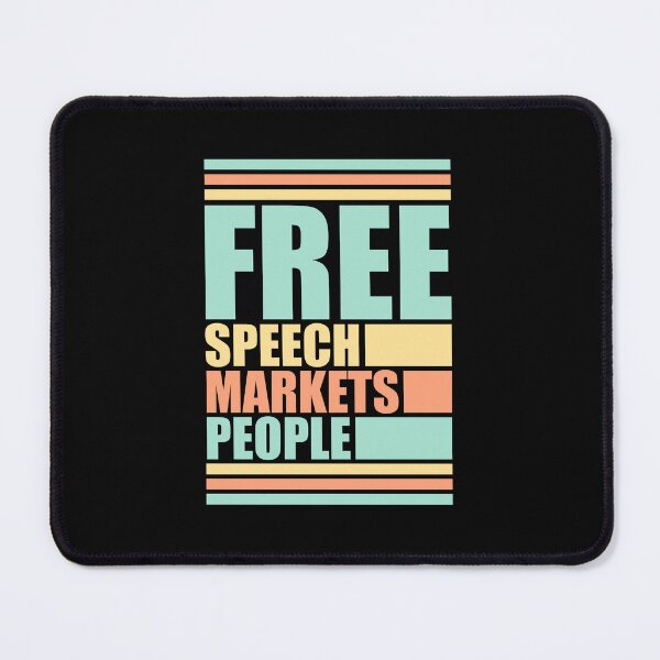 Item preview, Free Speech Markets People Libertarian Freedom designed and sold by shirt-o-mat.