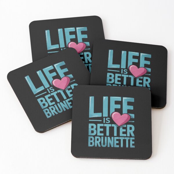 Item preview, Life is Better Brunette designed and sold by DigitaldeligArt.