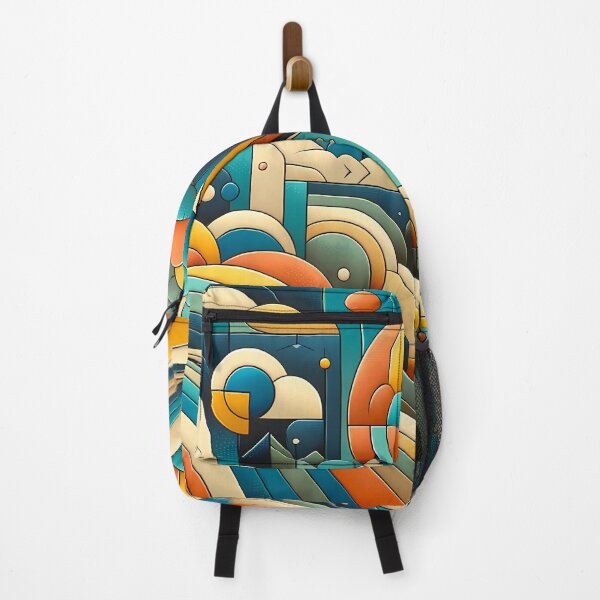 Item preview, Geometric Hot Air Balloon Over Abstract Clouds designed and sold by InkSmithery.