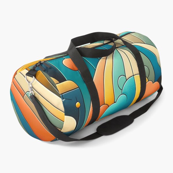 Item preview, Geometric Hot Air Balloon Over Abstract Clouds designed and sold by InkSmithery.