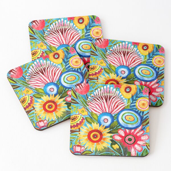 Item preview, Hippie 1960's Colorful Funky Flowers Abstract Art Designs designed and sold by DEC02.