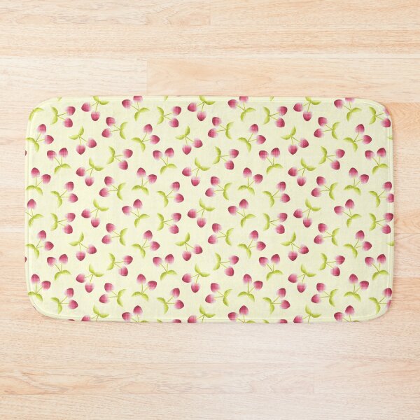 Item preview, Heart Cherry Fruit Seamless Pattern – Cute Dopamine Decor, Coquette Y2K Aesthetic, Retro Vibe - Cream designed and sold by piptompatternco.