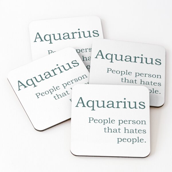 Item preview, Aquarius - People Person That Hates People Funny Zodiac Quote designed and sold by Club Vino Creative LLC.