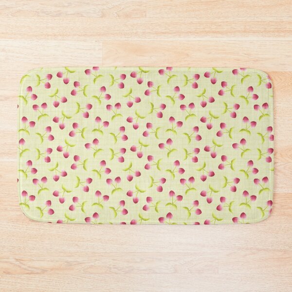 Item preview, Heart Cherry Fruit Seamless Pattern – Cute Dopamine Decor, Coquette Y2K Aesthetic, Retro Vibe - Pale Green designed and sold by piptompatternco.