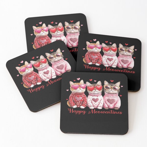 Item preview, Happy Meowentines Vintage Valentine Cat designed and sold by BASKF.