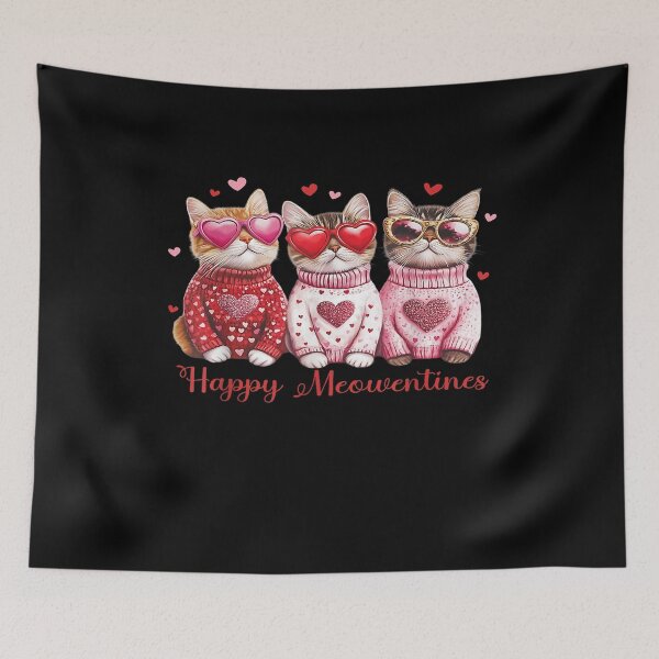 Item preview, Happy Meowentines Vintage Valentine Cat designed and sold by BASKF.