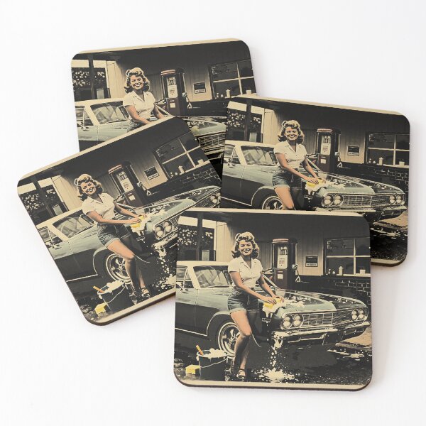 Item preview, Vintage Mopar Pin-Up Car Wash designed and sold by SteadyRolling.