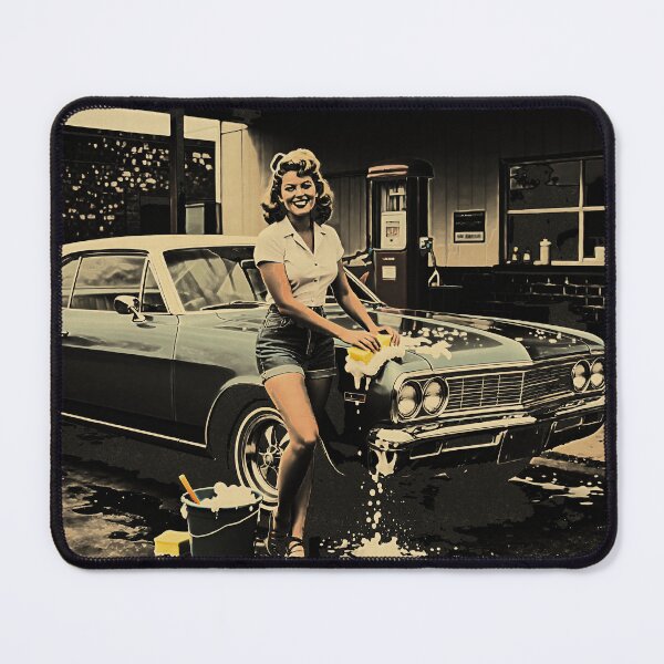 Item preview, Vintage Mopar Pin-Up Car Wash designed and sold by SteadyRolling.