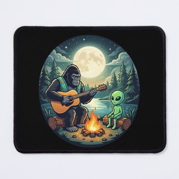 Item preview, Gorilla Playing Guitar with Alien designed and sold by Clauxel.